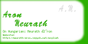 aron meurath business card